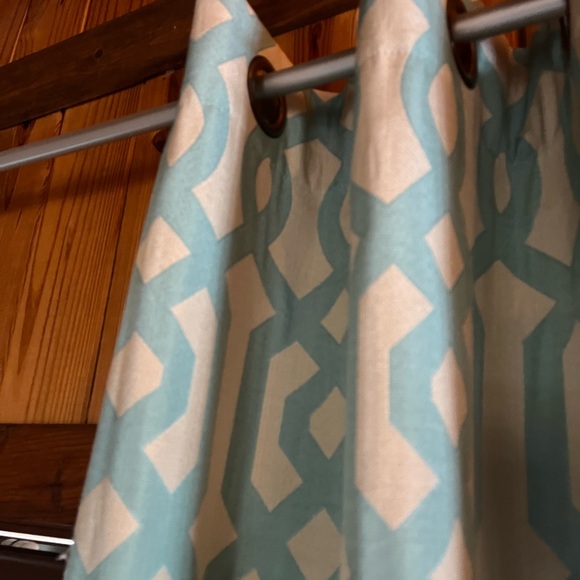 Teal 2 PC Boho Curtain Set - Picture 3 of 3